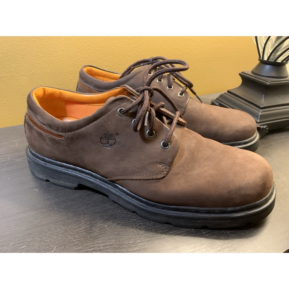 Timberland Waterproof Oxford Shoes Brown Leather Lace Up Mens 10 1/2 93018